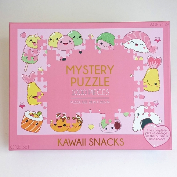 Kawaii Snacks Mystery 1000 Pieces Puzzle (Puzzle Size 28" x 20.5") Ages 12+ - Picture 2 of 16